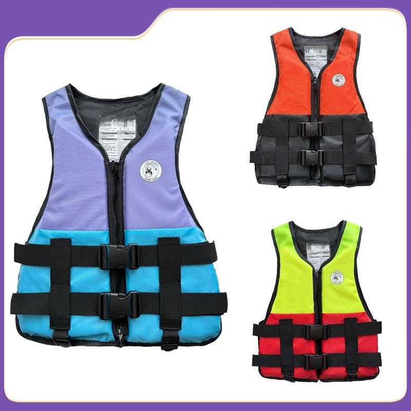 Verdicktes Oxford-Gewebe Schwimmweste Wassersport Sicherheitswesten für Erwachsene Kinder Schwimmen Kajakfahren Boot Outdoor Schwimm-Sicherheitsstoff
