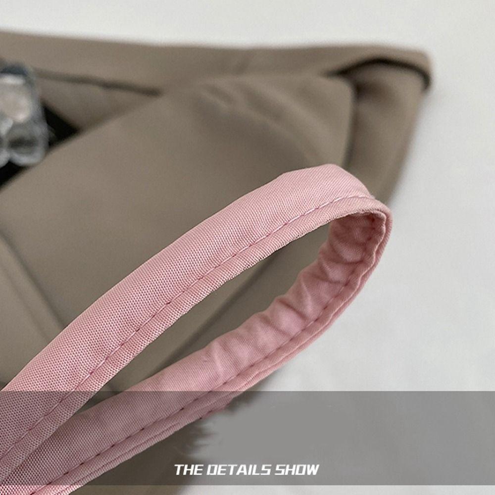 Koreanischer Stil Nylon-Tragetasche Handtasche Große Kapazität Stickerei Buchstabe Achseltasche All-Match Unifarbene Stoff-Umhängetasche Reise