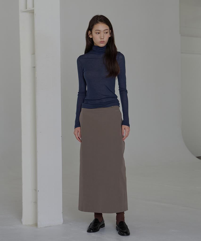 BUT'TON Standard Fit Long Skirt (Brown)