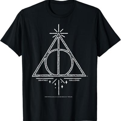 Koszulka Harry Potter Symbol Insygniów Śmierci Line Art