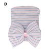 Newborn Hospital Hat Baby Hats Nursery Beanie Cap with Bow Cute Stripe Infant Hat Soft Turban Hats for Baby Girls