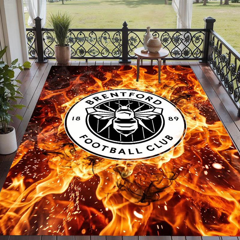 Soft Floor Carpet Brentford Football Pattern Area Rug Decorative Mat For Home Room Decoration