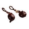Rosewood Handle Pot Car Key Pendant Teapot Keychain for Men