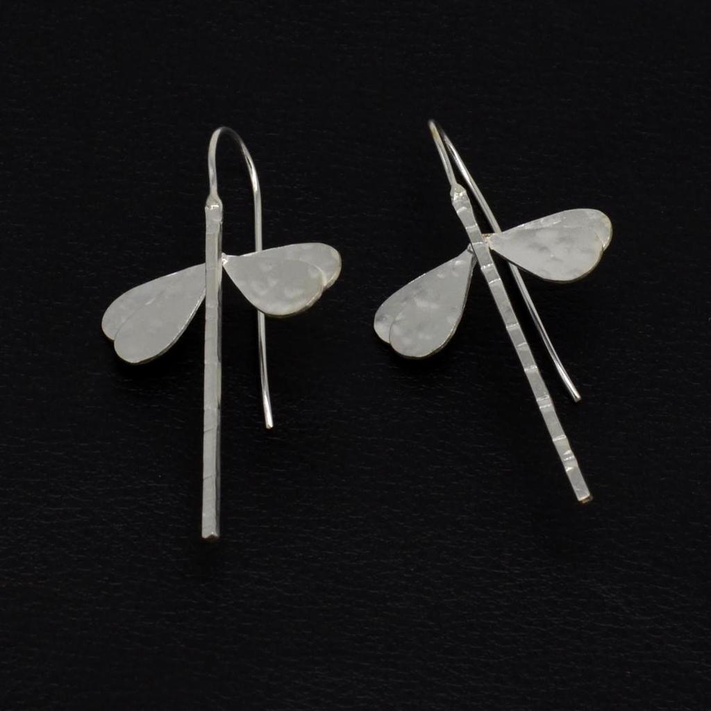 925 Sterling Silber Schmetterling Hammared Ohrringe, Schmetterling handgemachte Ohrringe, Geschenk für sie