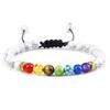 Multicolor Volcanic Lava Stone and Turquoise Tiger Eye Bead Yoga Bracelet