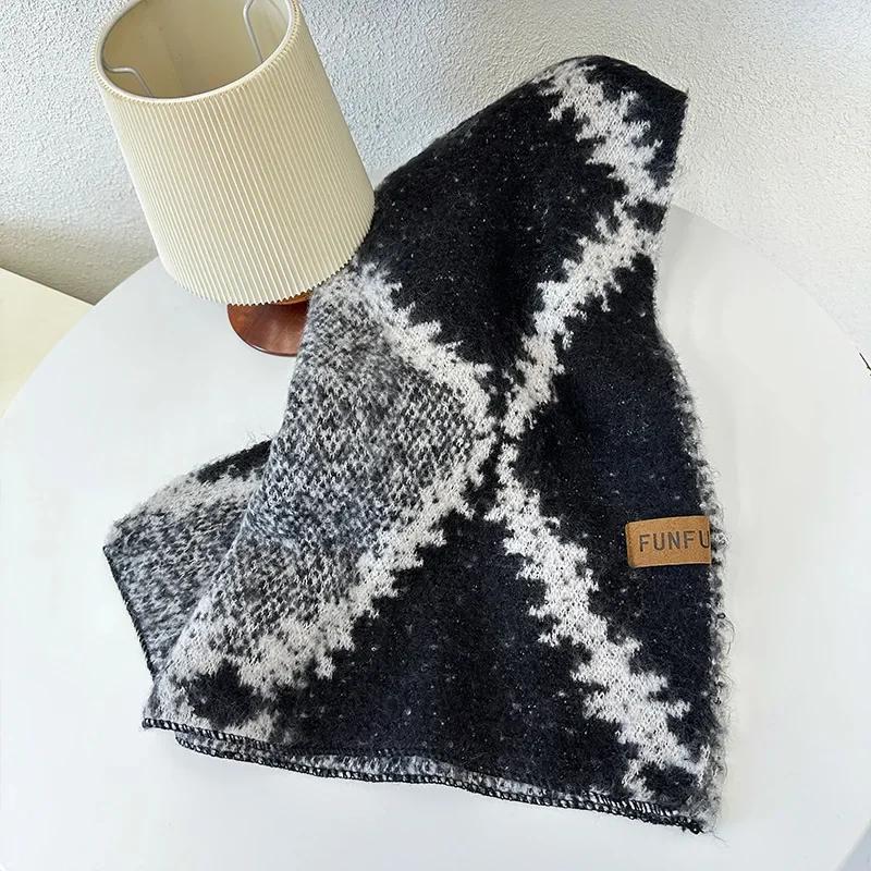 

Double-sided Scarf Women s Autumn and Winter New Warm Thickened Wool Shawl Cashmere Scarf Winter Popular Scarf More than 175cm