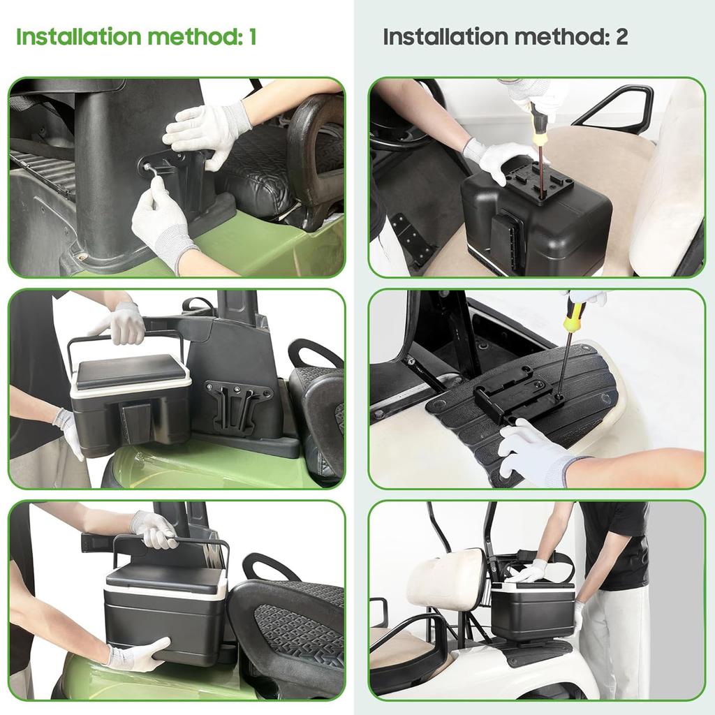 Golf Cart Ice Cooler with Mounting Bracket Kit 6L Capacity Portable Universal Fit Replacement for E‑Z‑GO Golf Cart