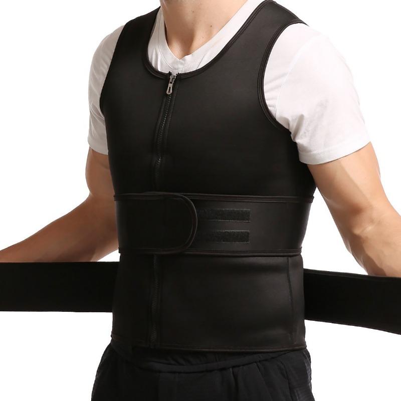 Men Neoprene Sweat Waist Trainer Body Shaper Fitness Slimming Vest