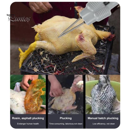 Electric Quick Chicken Plucker Portable Handheld Poultry Feather Remover Rechargeable Small Automatic Hair Puller Machine Waterproof Efficient