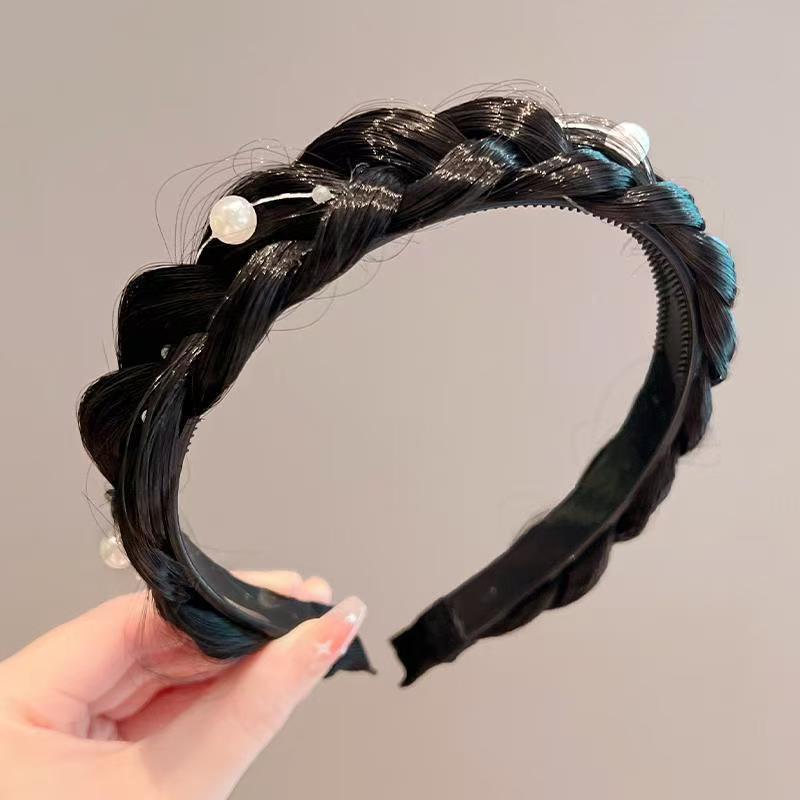 2023 Handmade Fishbone Braid Wig Headband for Women