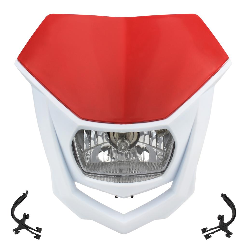 Motorcycle Dirt Bike Halogen Headlight Plate For Honda Kawasaki Yamaha Moto Universal Accessories Head Light Enduro Headlamp