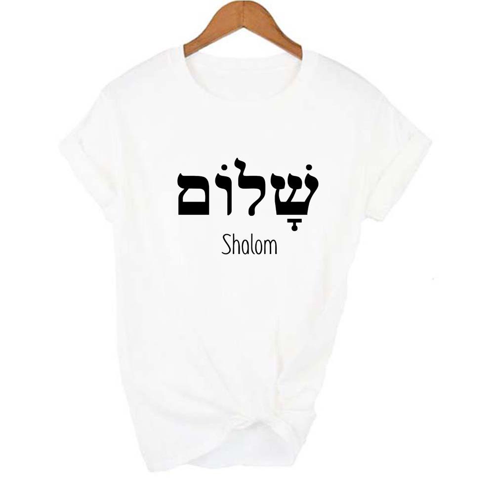 Jesus Peace Print Women T Shirt God Letter Religious Summer T Shirts Graphic Tees Female