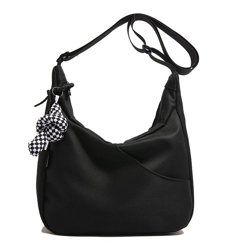 

Универсальная сумка через плечо для поездок на работу, женская модная сумка-мессенджер большой вместимости, дорожная сумка для студентов колледжа large чёрный