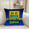 Game Cartoon GGeometry Dash Game Cushion Cover Pillowcase Set Pcs X X Breathable Washable Sofa Cushion Cover