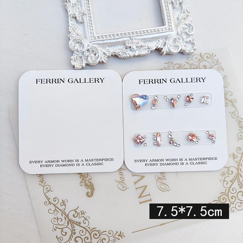 10 Pcs Press-On Nail Packaging Display Handmade False Nail Design Swatch Show Card Manicure Sample Display Salon