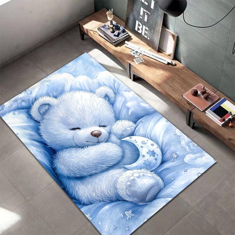 Blue cloud sleep animalPattern Square Carpet,Area Rug,Carpet Rug for Living Room Bedroom Sofa Playroom Decor,Non-slip Floor Mat,Holiday Birthday Gifts