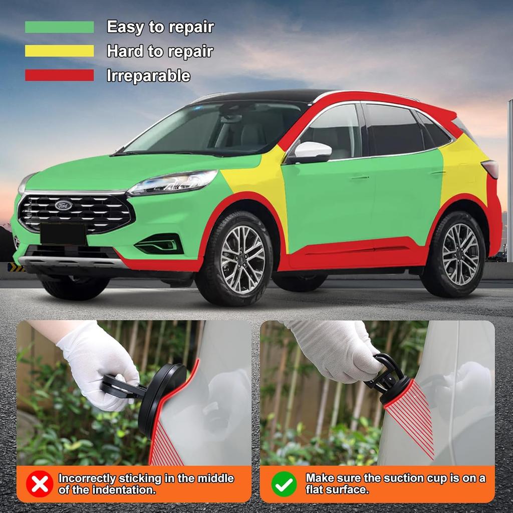 Car Dent Removal Tools, Powerful Dent Puller Set For Car Repairs, Window Handles, Refrigerator Doors, Mirrors, And Phone Screen Removal
