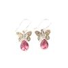Pink Tourmaline Gemstone 925 Sterling Silver Handmade Jewelry Drop Earrings 1.3" EE-155-6