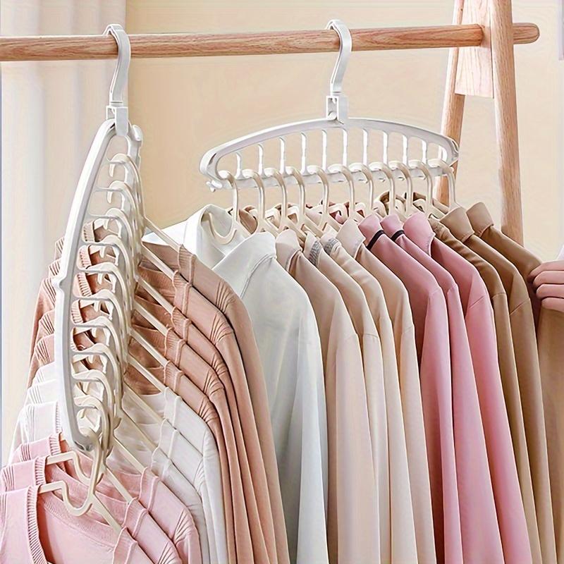 1pc Space Saving Multi-Hole Clothes Hanger for Home, Dorm, and Travel - Foldable Drying Rack for Trousers, Shirts, and Skirts