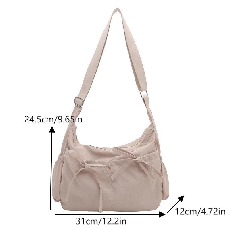 Casual Lightweight Pleated Tote Bag  Simple Large Capacity Shoulder Bag Versatile Commuter Crossbody Bags For Women Gifts