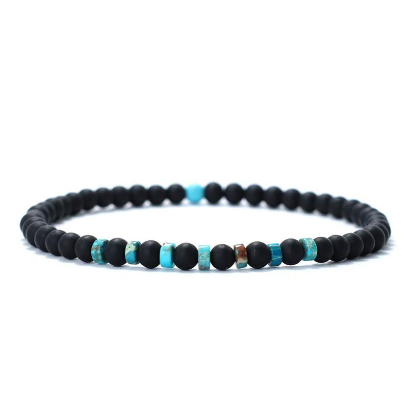 Modna Męska Bransoletka Naturalne Oko Tygrysa Cesarski Mały Kamień Koraliki 4mm Bransoletka Męskie Akcesoria Biżuteria Plażowa Bohemia Pulsera