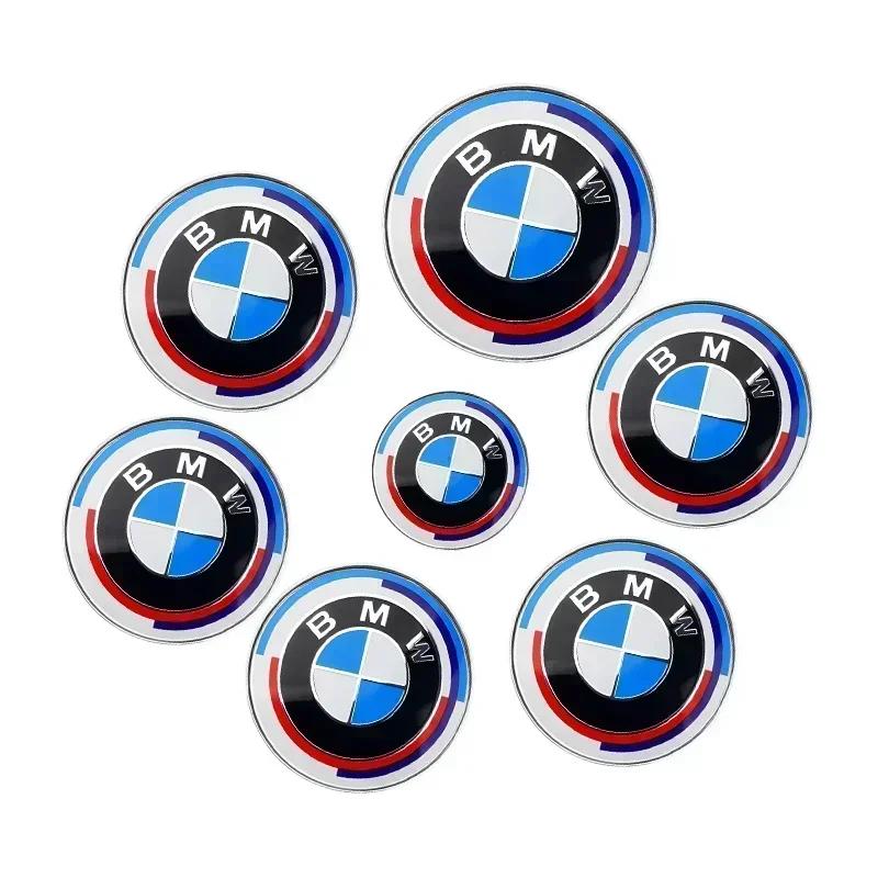 2025 Heiß 7 Stück 82mm 74mm 45mm Auto Front Motorhaube Heck Kofferraum Emblem Abzeichen Logo Für Bmw E46 E39 E38 E90 E60 Z3 Z4 X3 X5 X6