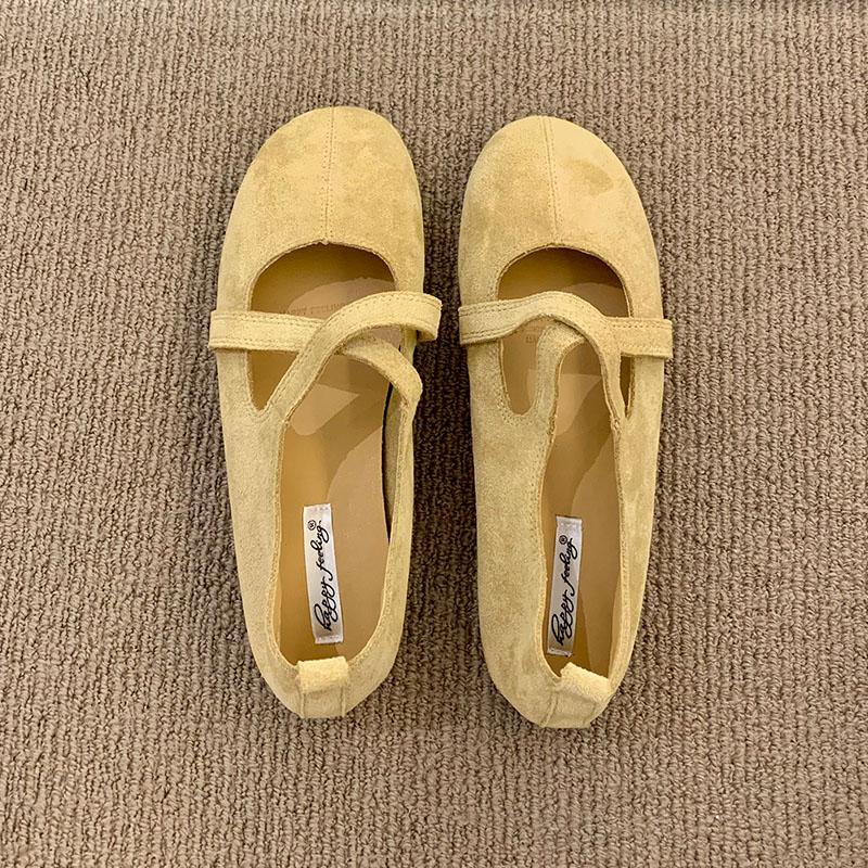Fashion Fashion Flock Women Flats Slip On Shoes Soft Female Shallow Footwear Round Toe Ladies Mary Janes Flats Shoes  lady