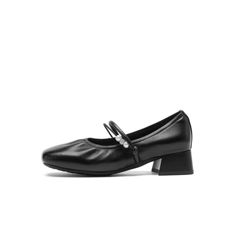 Red Dragonfly Women's Mary Jane Block Heel Pumps