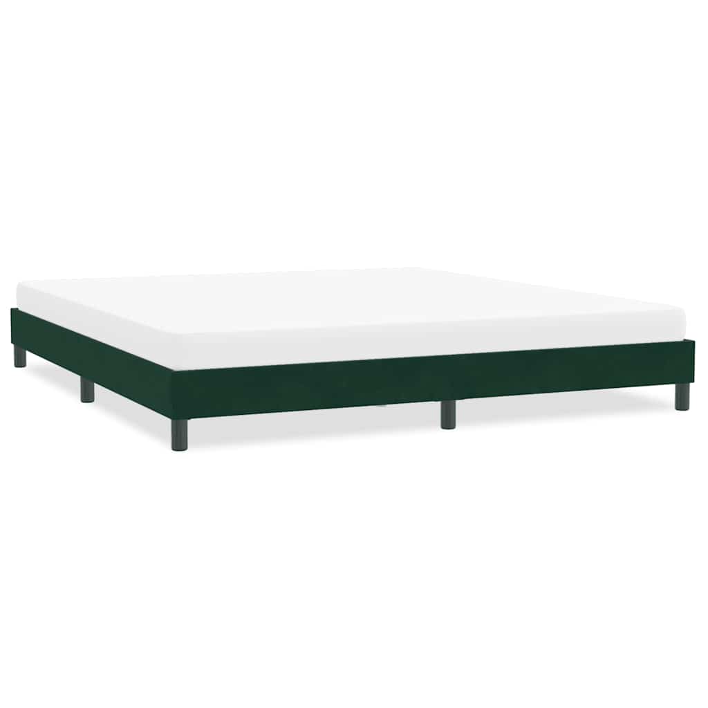 Bed Frame Without Mattress Dark Green 200 X 220 Cm Velvet