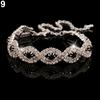 Women's Elegant Wedding Banquet Bangle Cocktail Party Rhinestone Bracelet