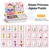 Cartoon Magnetic Puzzle Board Game Dress-up Dinosaur Vehicles Animal Preschool Learning