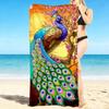 1Pc Peacock Garden Beach Towel Quick Dry Multiuse For Beach Pool Gym Yoga Home Travel Christmas Halloween Xmas Gift G1269