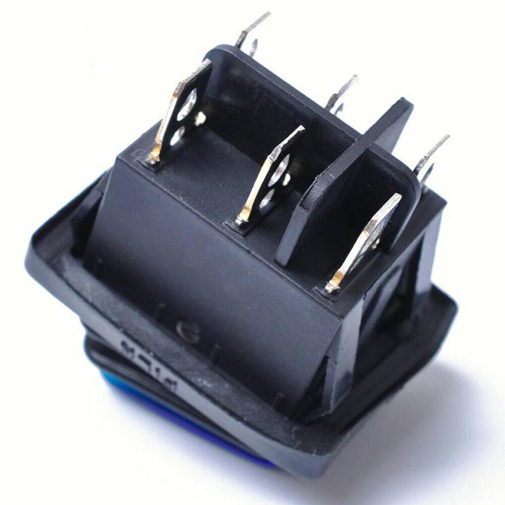 2PCS 6 Pin Rocker Switch On Off On DPDT 3 Position 16A 250V AC with LED Indicator for Vehicle and Boat Equipment