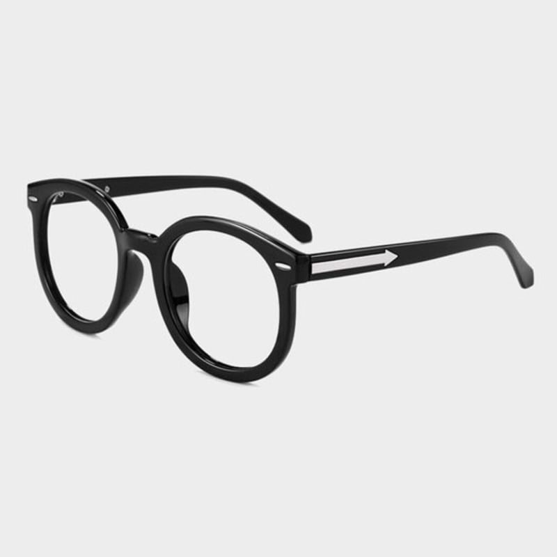 LOOKING4U Neo Retro 1019 Oversized Horn-Rimmed Glasses C2_Silver