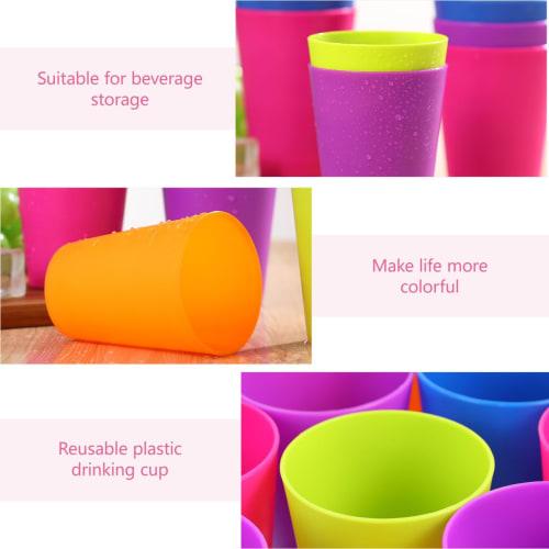 15-Piece Set of 200ml Heat-Resistant Plastic Cups, Shatter-Resistant and Reusable, Ideal for Kindergartens and Daycares, Random Colors
