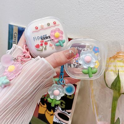Süße, frische Blumen-Ohrhörerhülle für Samsung Galaxy Buds FE / Buds Pro / Buds2 / Buds2 Pro Hülle, kabellose Ohrhörerhülle, Zubehör