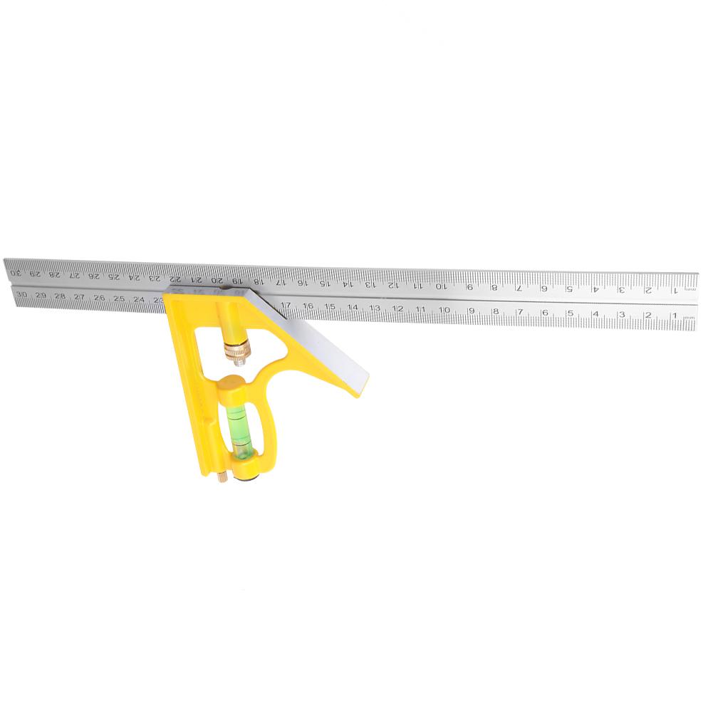 Stainless Steel Adjustable Combination Square Angle Ruler 90 Degree Woodworking Measuring Tool
