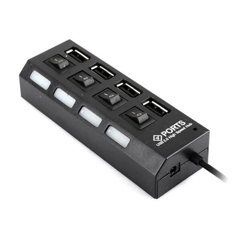 Usb Hub 2.0 Hub Usb Splitter 4 Ports Multi Usb Hub 2.0 Hab Power Adapter Extensor Computer Accessories Switch Usb Cable for Home