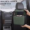 Car Organizer Storage Between Seats, Leather Large Capacity Automobile Handbag Hanging Store Content Bag, Auto Console Organizer Holder for Snack