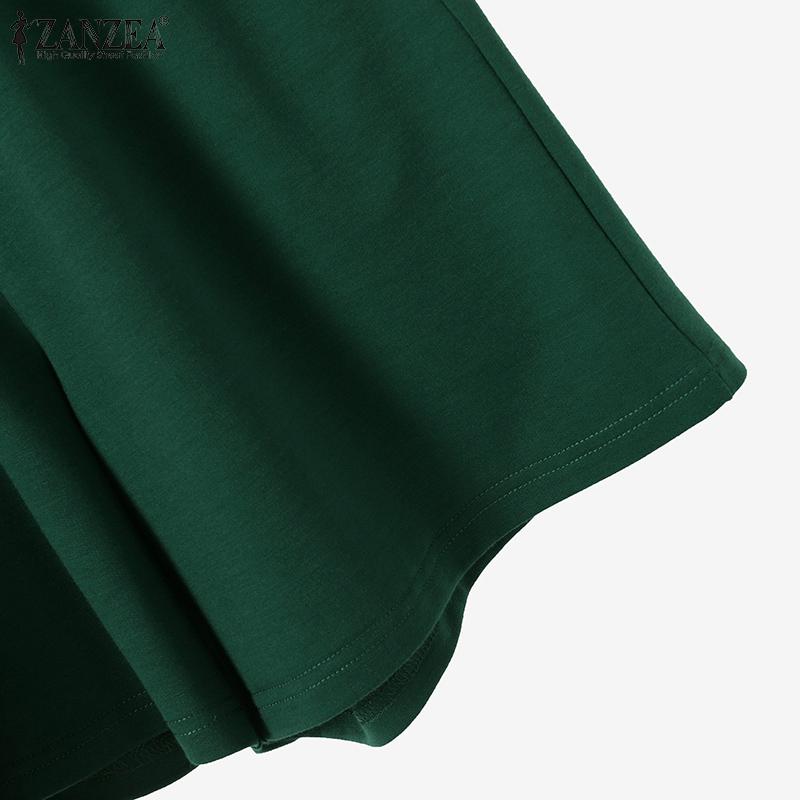 ZANZEA Lässige Zweiteiler-Sets für Damen mit kurzärmeligen T-Shirts und Shorts