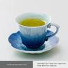 Exquisite Crystalline Glaze Ceramic Mug and Saucer - High-Grade Office Tea and Coffee Cup Gift