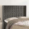 vidaXL Headboard with Ears Dark Grey 147x16x118/128 Cm Velvet