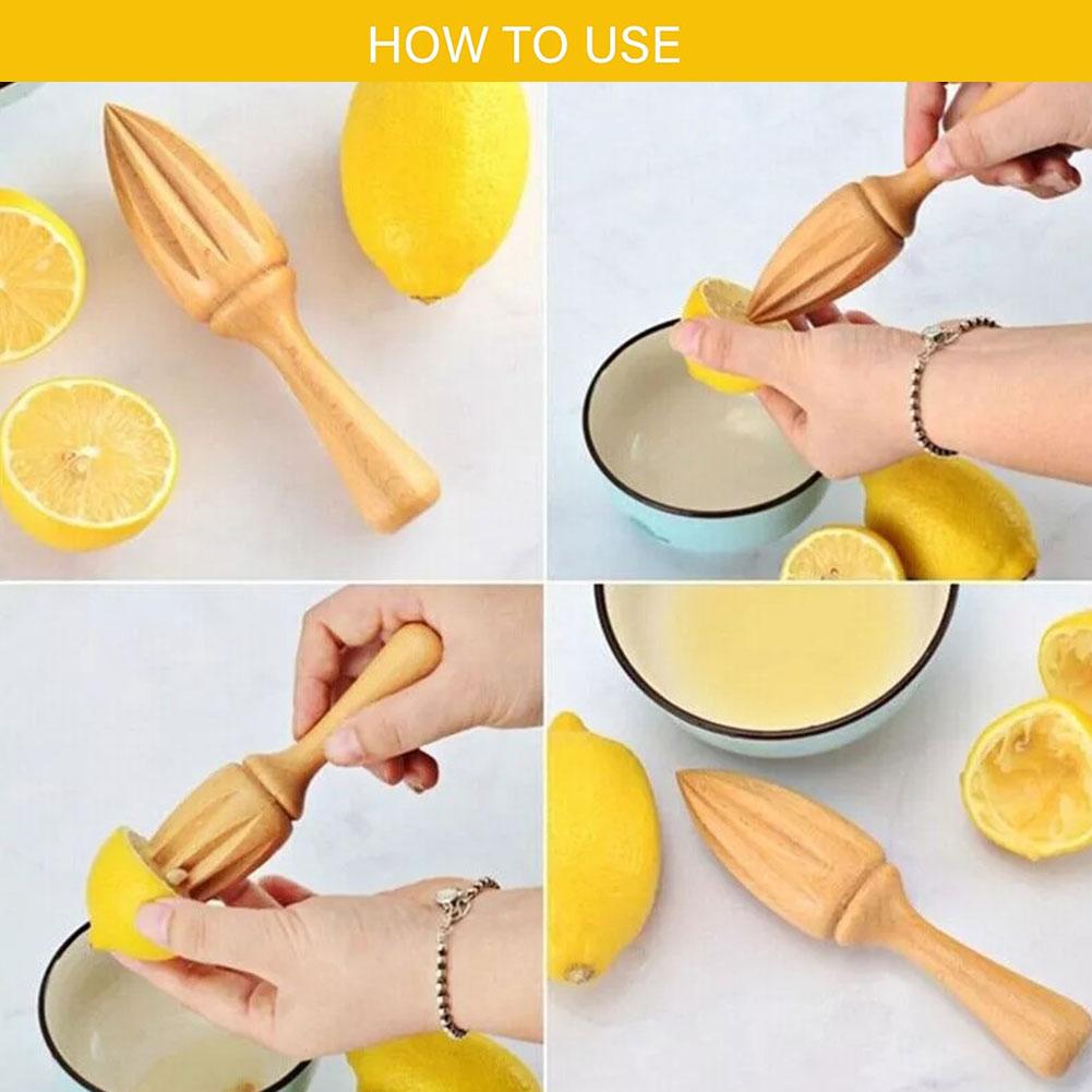 5/1pcs Wooden Lemon Juicer Hand Held Lemon Citrus Orange Quick Juicing Reamer Portable Wood Squeezer Kitchen Gadgets Fruit Tools