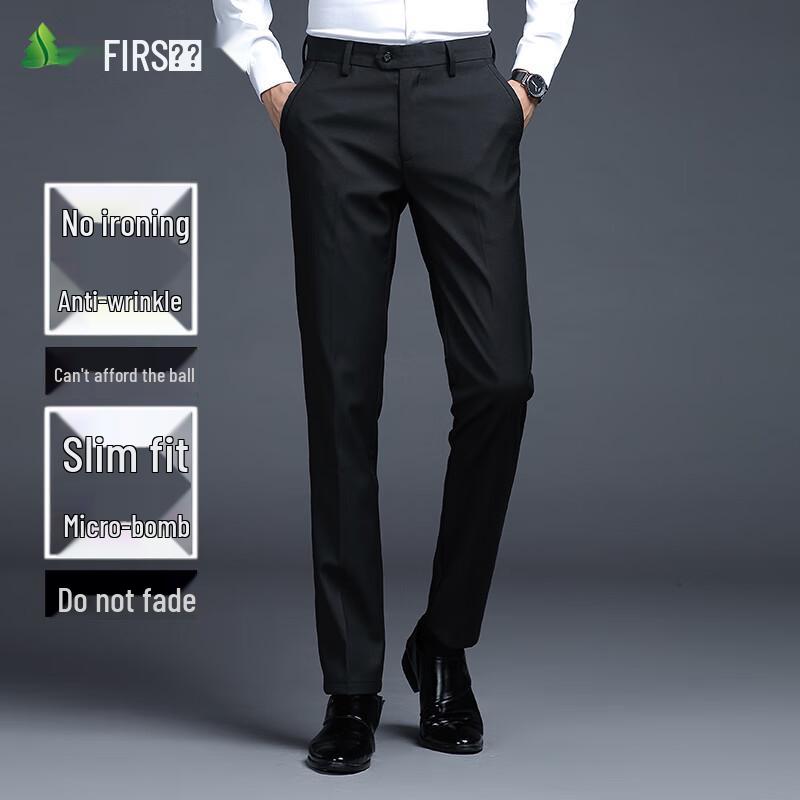 FIRS Men's Wrinkle-Resistant Casual Pants