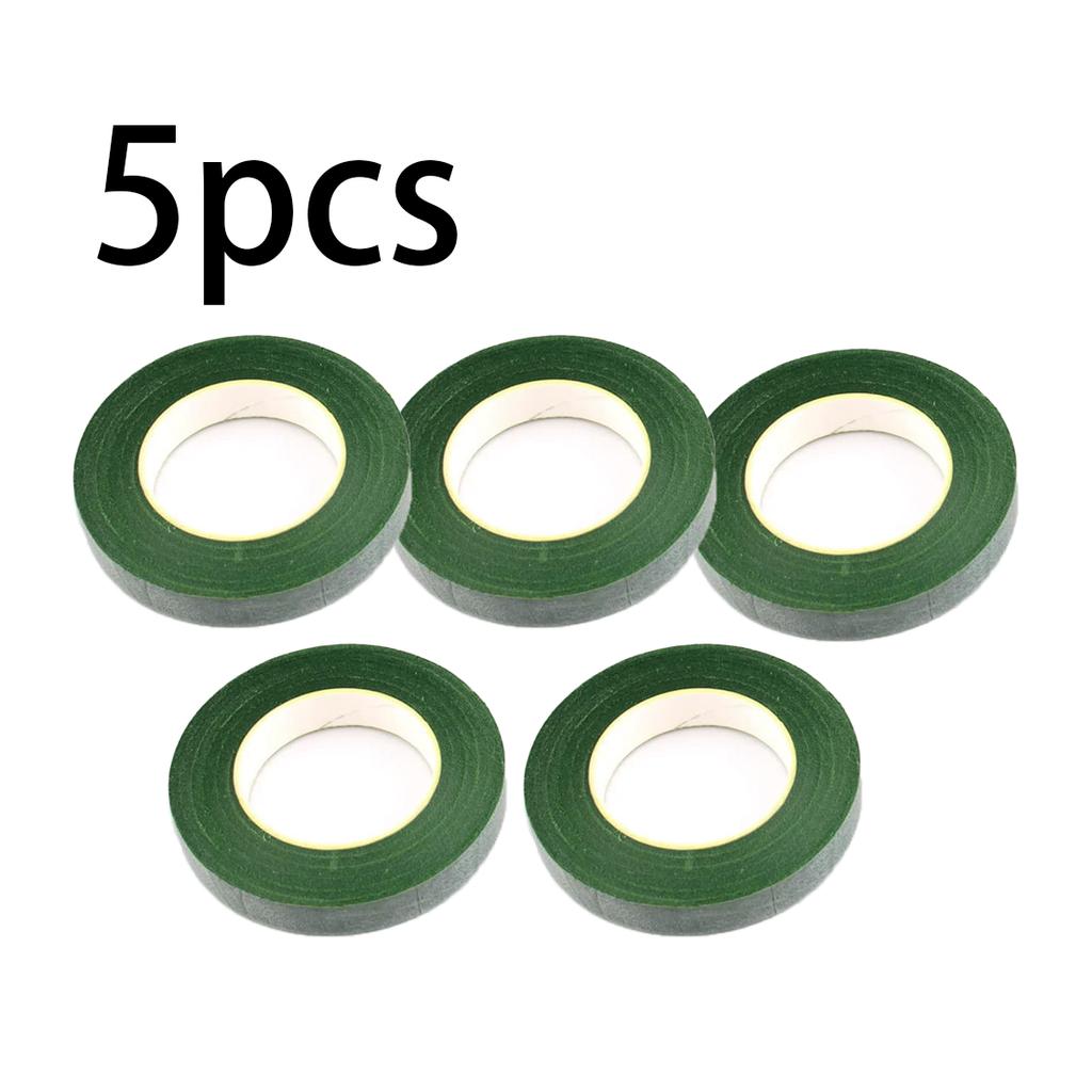 1/2/5PC Christmas Bouquet Floral Stem Wrap Tape Self-adhesive Green Bouquet Wrapping Paper Tape  Party DlY Flower Wrap Supplies