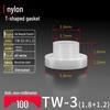 T-förmiger Nylon-Kunststoff-Dichtungsring und Schraubwellenhülse (Für dich: M2-M35)