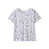 Yiershuang Women's Pure Cotton Short Sleeve Lounge T-Shirt