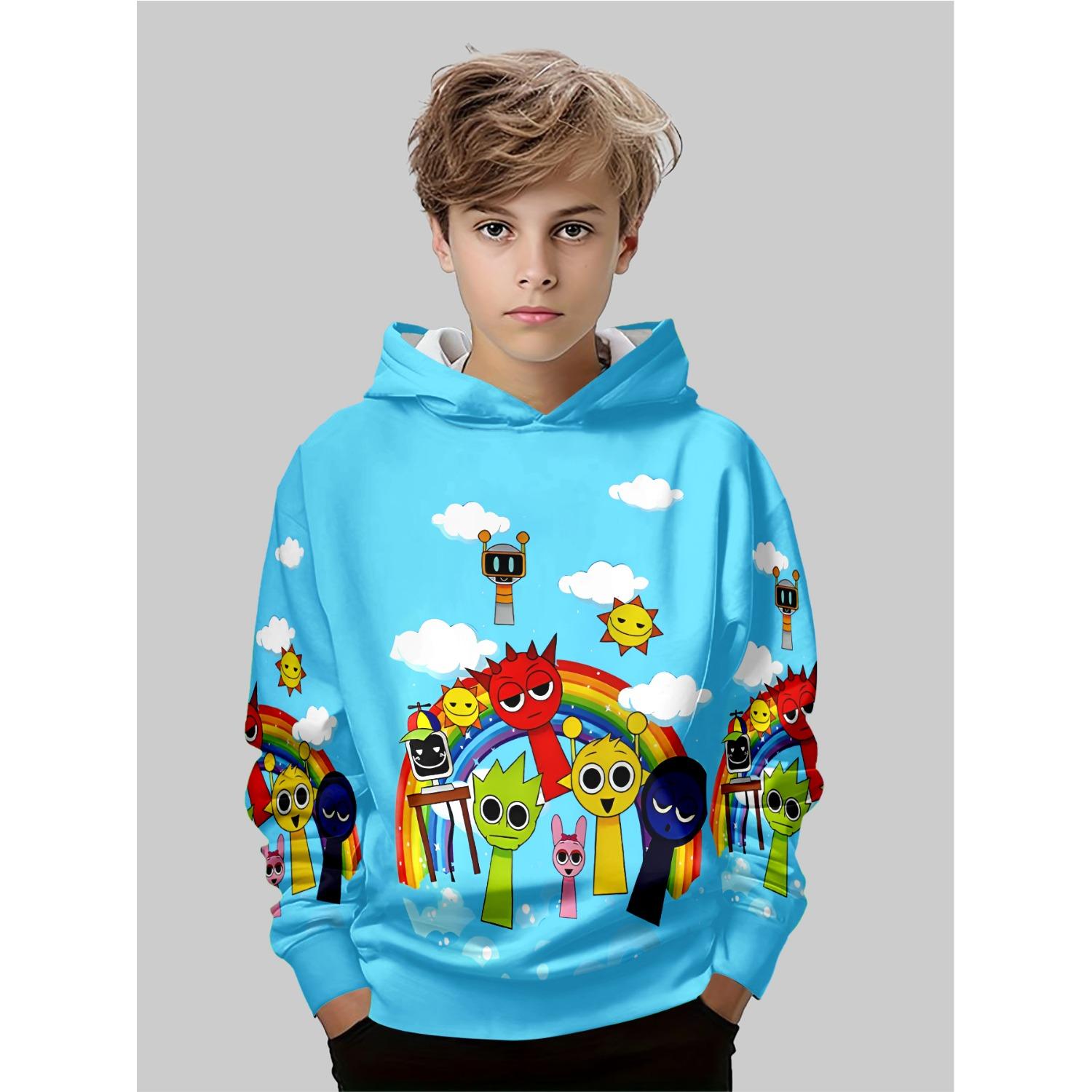 

Детская одежда, толстовки для мальчиков, модные пуловеры с принтом с длинным рукавом для весны и осени 13-14Y