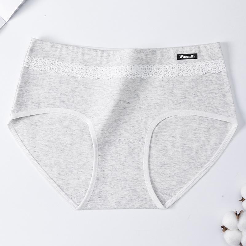Ladies Spring and Autumn Pure Cotton Color Yarn 10A Antibacterial Extended Crotch Triangle Briefs