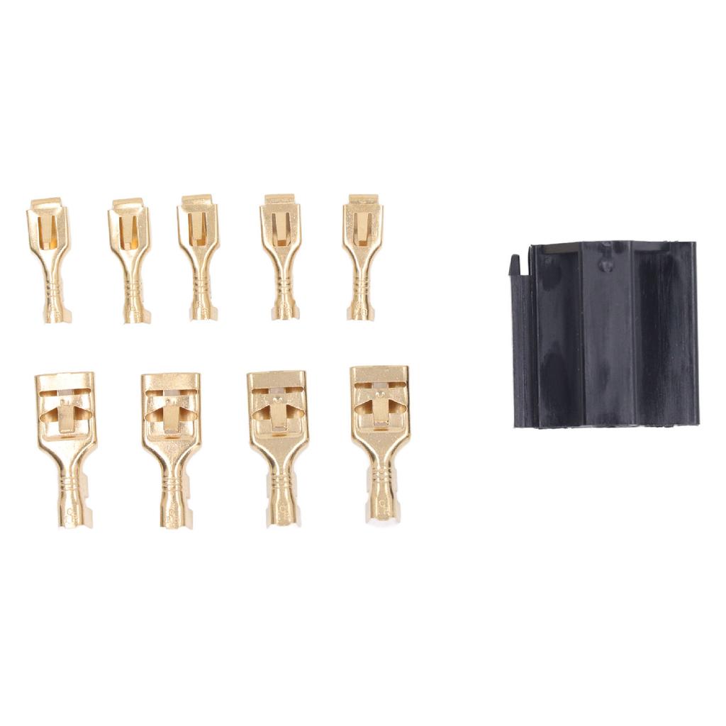 10 Satz Relaisstecker-Kit 5-polig Gehäusehalter 12V Fassung 30A 40A mit 30 Stück 10mm 20 Stück 6,3mm Klemme für Auto LKW Fahrzeug